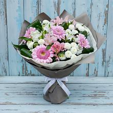 Букет цветов из:  Герберы, Альстромерии и Хризантемы #REPLACE_PRED# Выгоничи