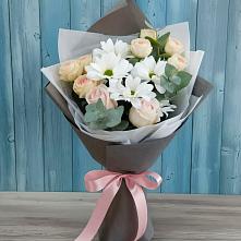Букет цветов из:  Хризантемы и Розы в Выгоничи