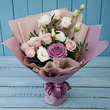Букет цветов из:  Розы и Лизиантусы в Выгоничи