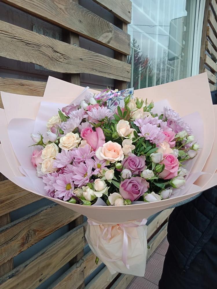 Букет цветов из: Розы и Хризантемы в Выгоничи