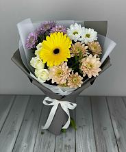 Букет цветов из:  Розы, Герберы и Хризантемы в Выгоничи