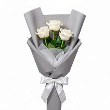 Букет 3 белые розы #REPLACE_PRED# Выгоничи
