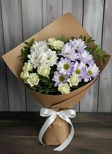 Букет цветов из:  Хризантемы и Розы в Выгоничи