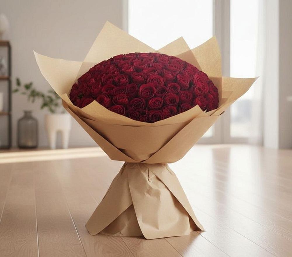 Букет 101 Красная роза в Выгоничи