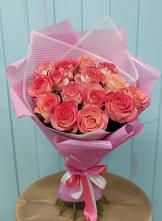 Букет 15 Розовых роз Равель в Выгоничи