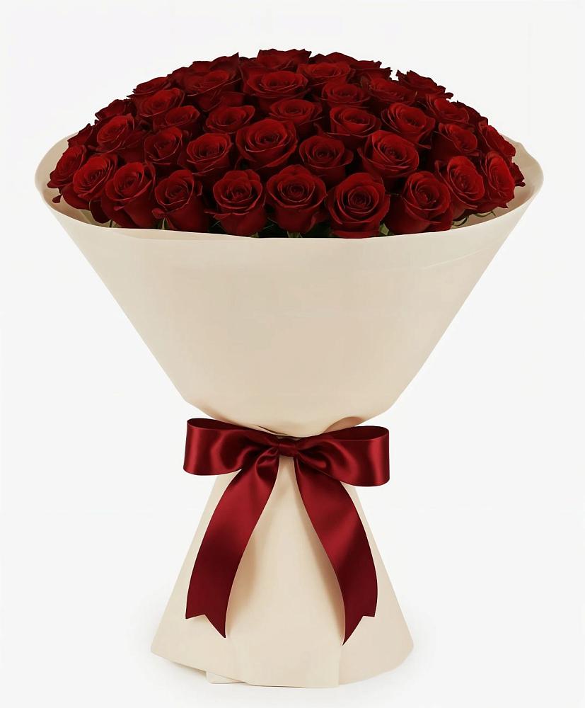 Букет 101 Бордовая роза Блэк Бакарра в Выгоничи